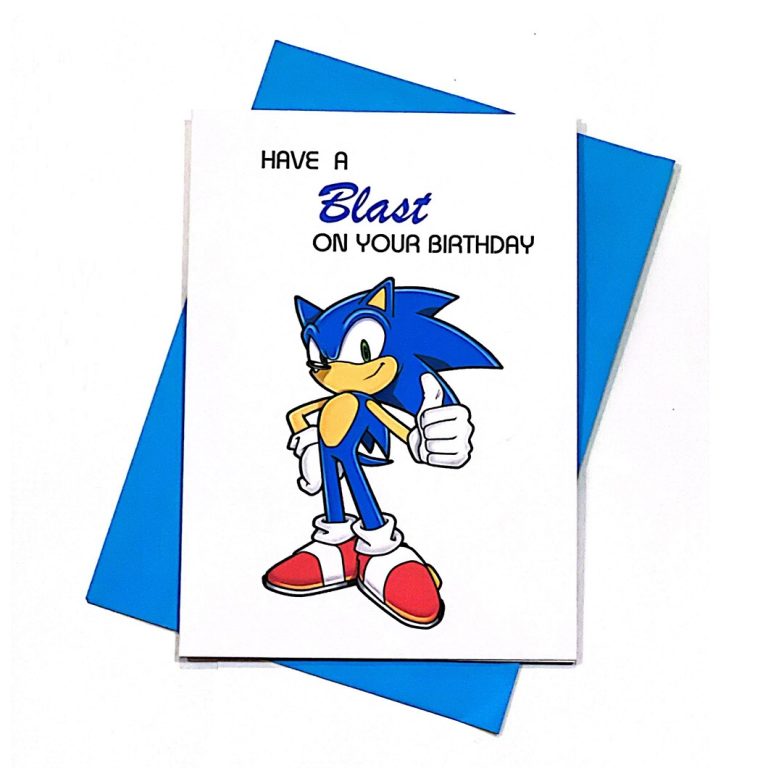 Sonic Birthday Card • My Party Box Sonic the Hedgehog Birthday Parties