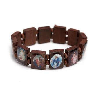 Wooden Rosary Jesus Bracelet